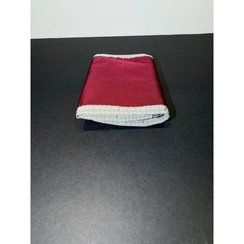 Vintage Swank Burgundy Nylon Trifold Wallet Embroidered Mallard Duck